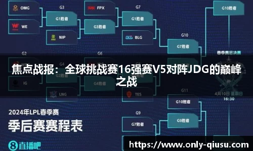 焦点战报：全球挑战赛16强赛V5对阵JDG的巅峰之战